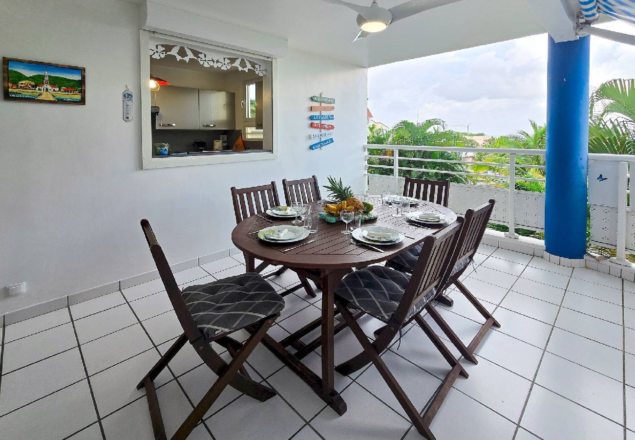 Appartement à Les Trois-Ilets - Appartement Trois Ilets Autentik hm302 2ch vue mer