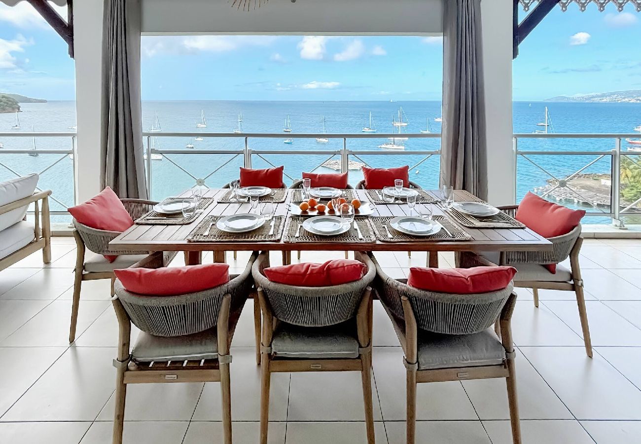 Appartement à Les Trois-Ilets - T5 Le Grand Bleu, vue mer,  plage a 100 mètres