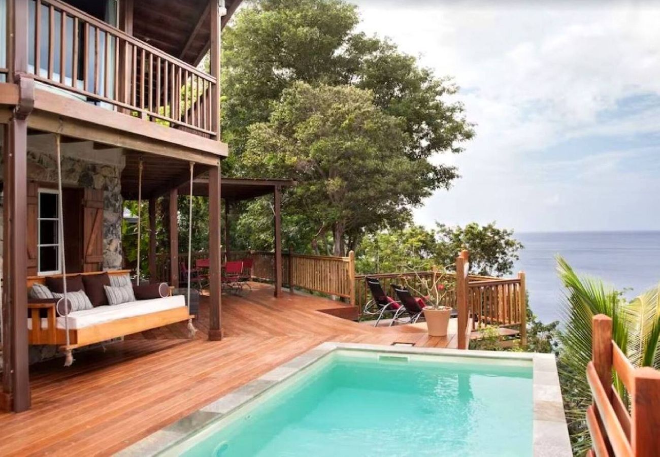 Villa à Deshaies - Villa à Deshaies G166D 2 chambres piscine vue mer