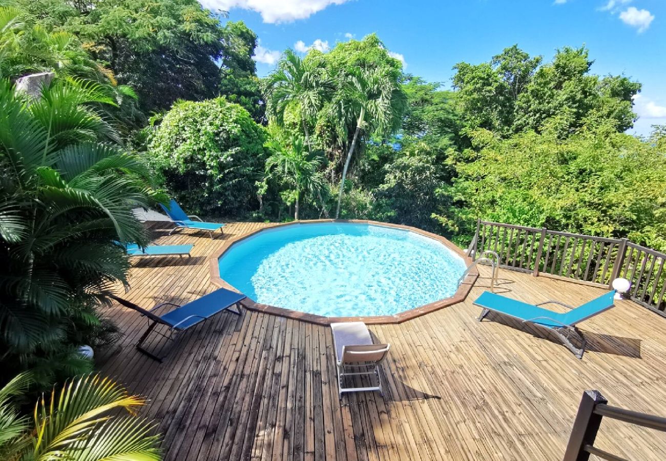 Villa à Deshaies - Villa à Deshaies G199 vue mer 11 pers piscine