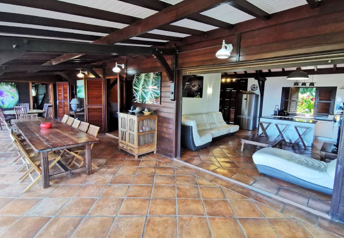 Villa à Deshaies - Villa à Deshaies G199 vue mer 11 pers piscine