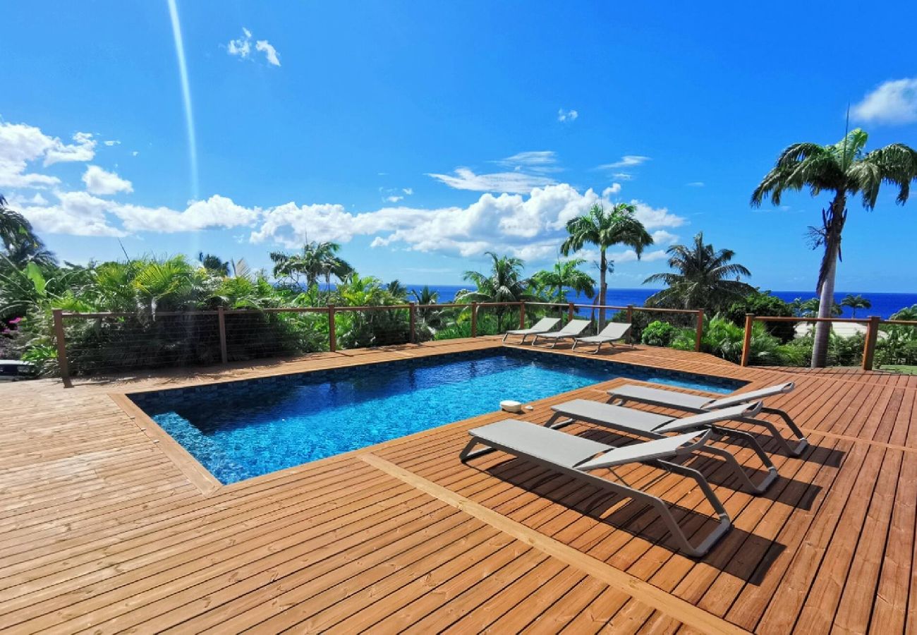 Villa à Deshaies - Villa à Deshaies G209 vue mer 8 pers piscine