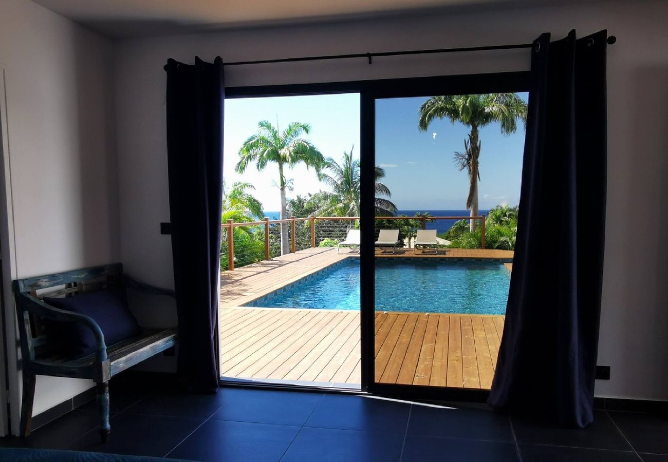 Villa à Deshaies - Villa à Deshaies G209 vue mer 8 pers piscine