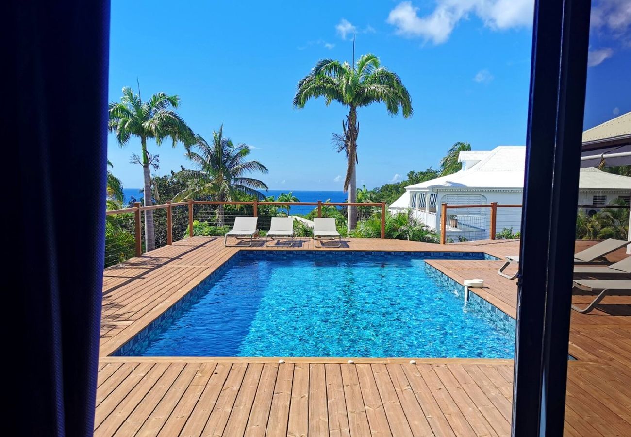 Villa à Deshaies - Villa à Deshaies G209 vue mer 8 pers piscine