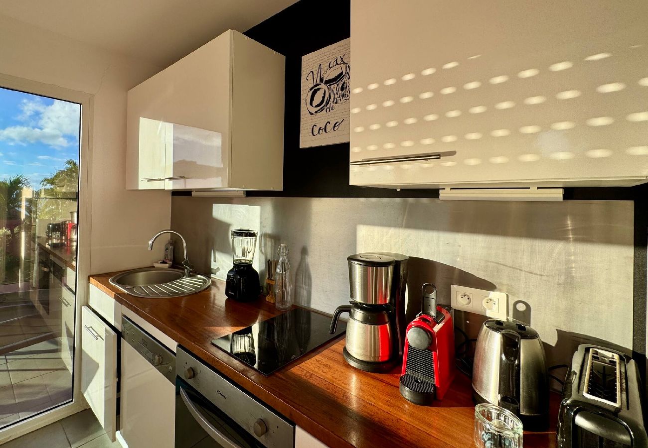 Appartement à Les Trois-Ilets - Apt PITAYA terrasse, vue mer, piscine privée, 2 ch